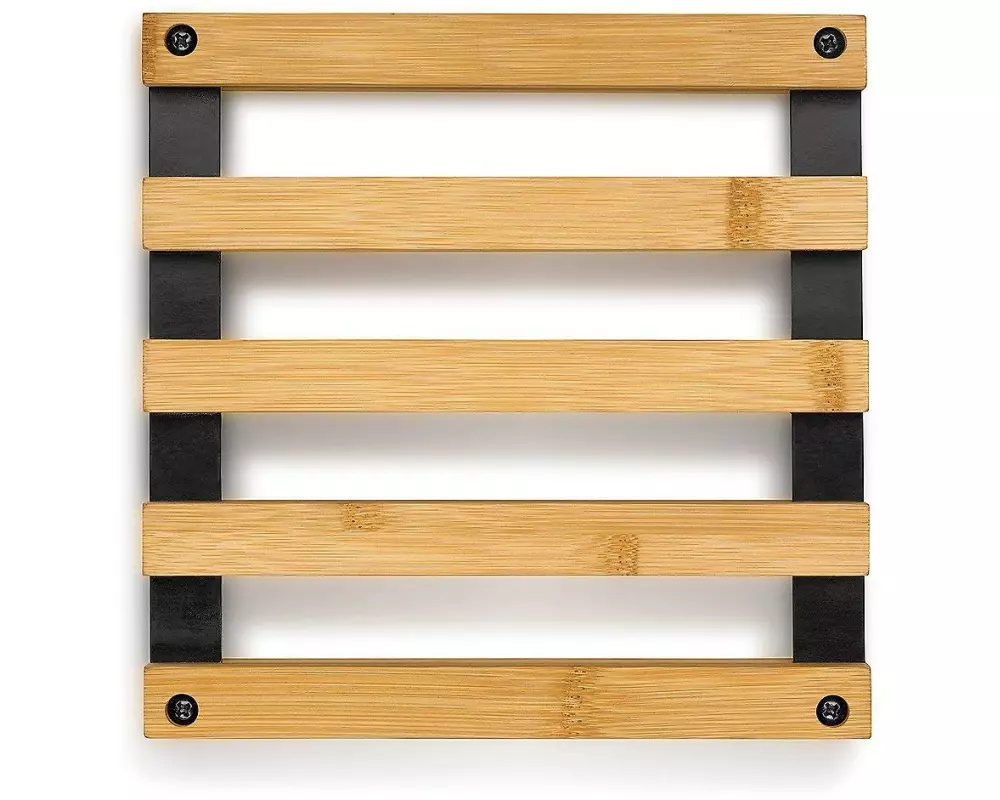 Kela Topfuntersetzer Kiril 20 cm x 20 cm x 3 cm, Nature/Schwarz