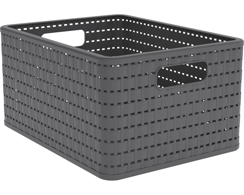 ROTHO Korb Country, A4 1115308046PC 18l, Holzkohle schwarz