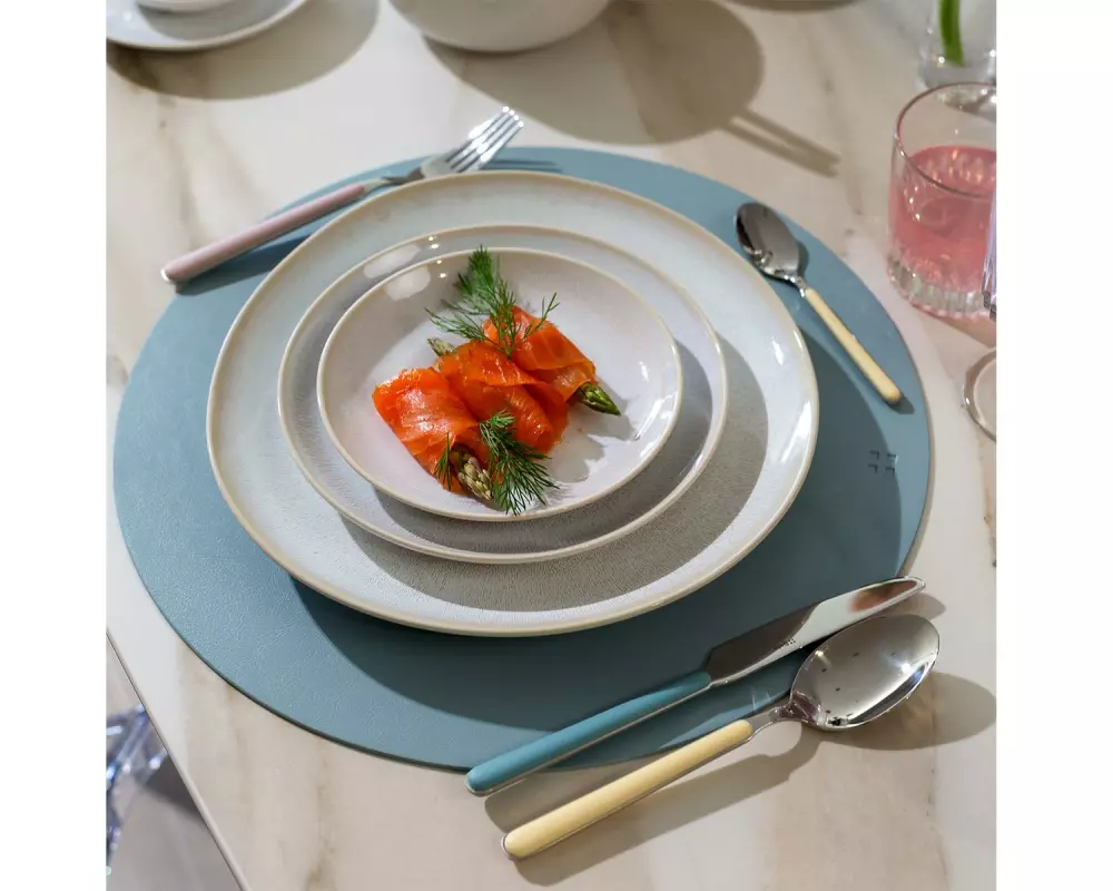 Lunasol Tischset Elements Ambiente 38 cm x 38 cm, Hellblau