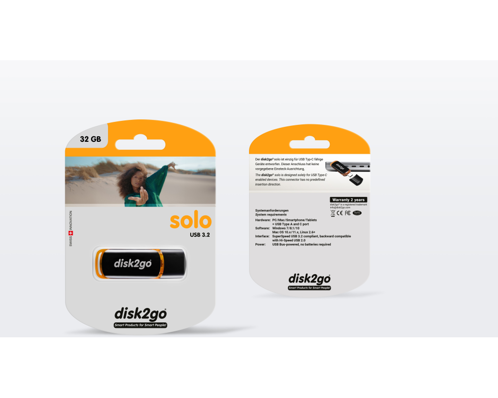 DISK2GO USB-Stick solo 32GB 30006623 Type C USB 3.2