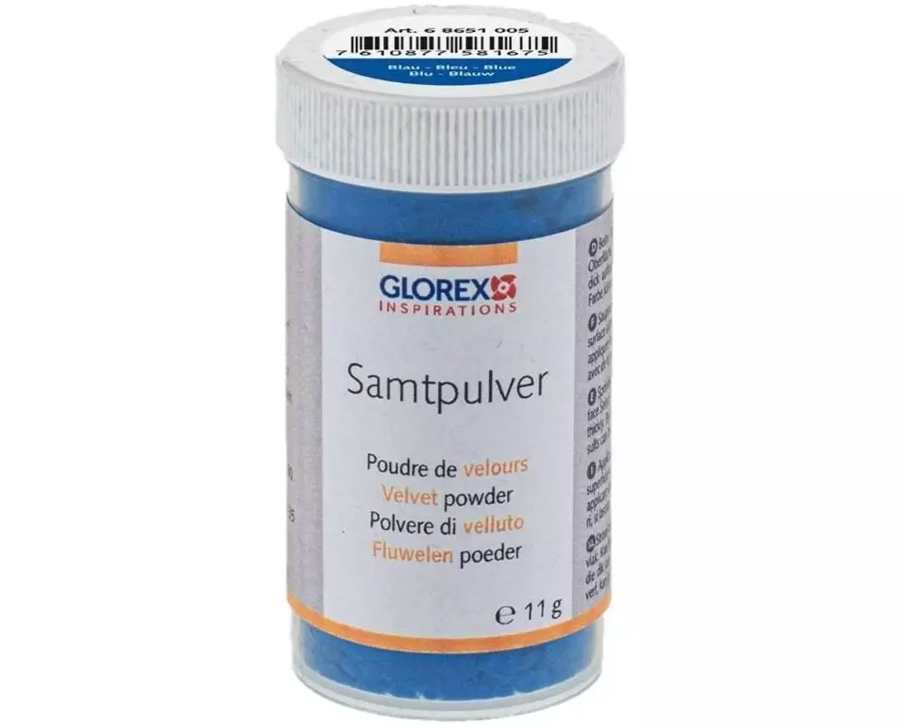 Glorex Samtpulver 11 g, Blau