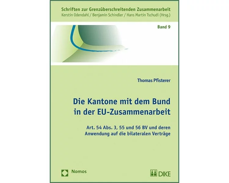 Die Kantone mit dem Bund in der EU-Zusammenarbeit