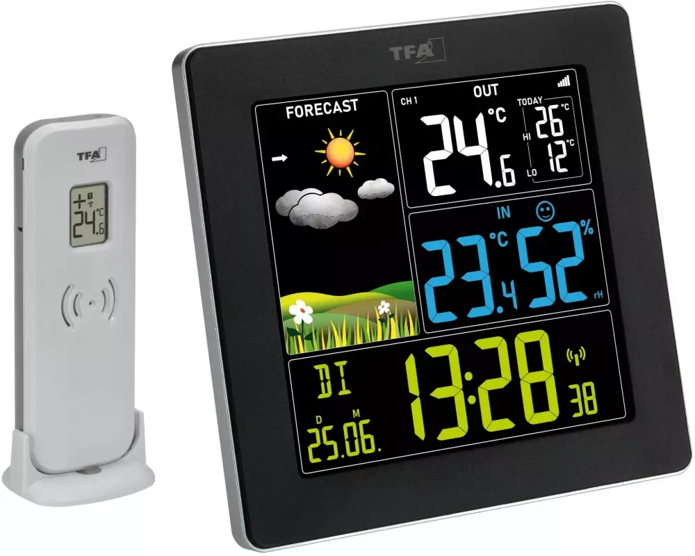 TFA Dostmann Wetterstation Sun 2 Schwarz