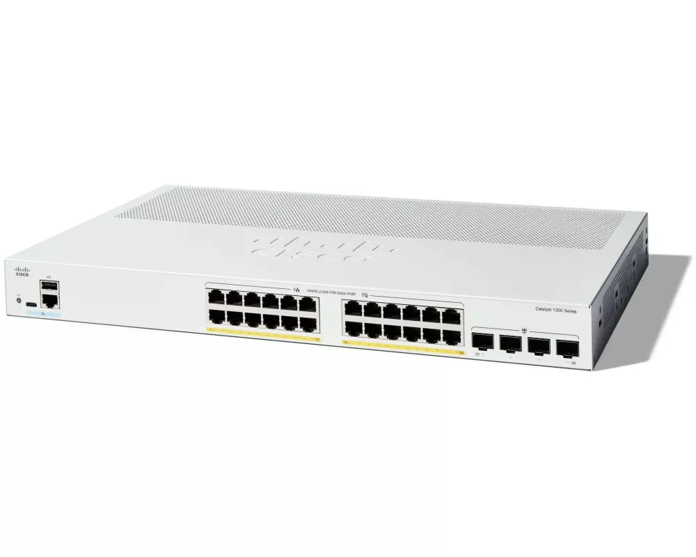 Cisco PoE+ Switch Catalyst C1200-24P-4G 28 Port