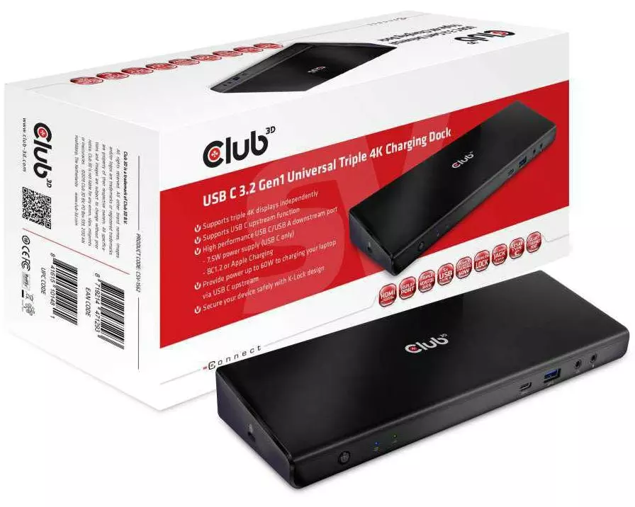 Club 3D Dockingstation CSV-1562 USB-C 3.2 Gen1 Triple 4K