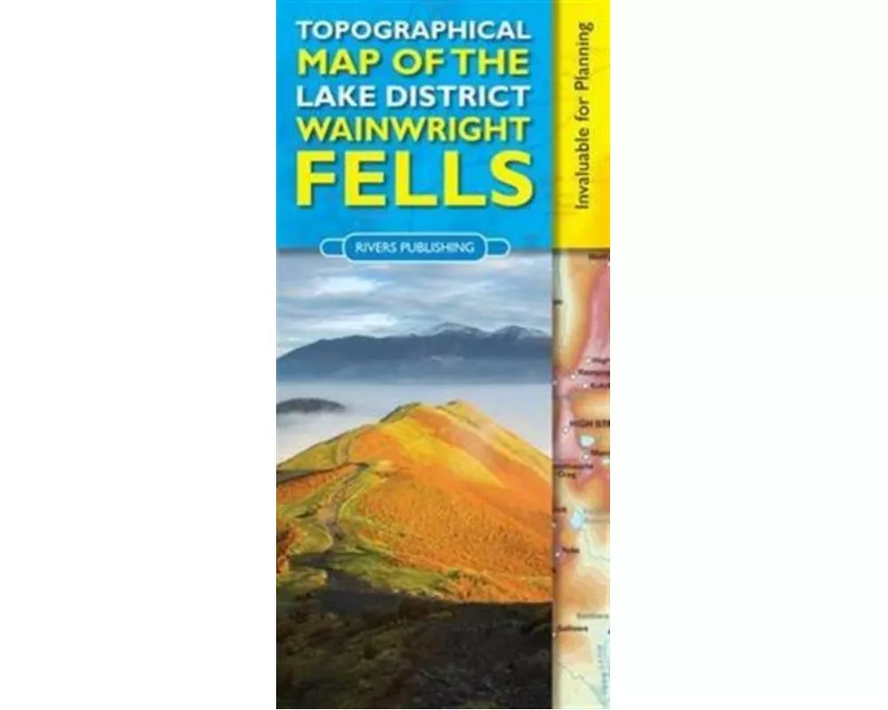 Topographical Map of the Lake District Wainwright Fells