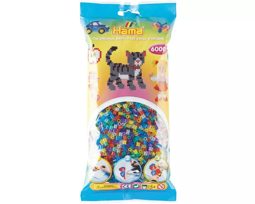 Hama Bügelperlen midi glitter mix 54, 6000 Stk Mehrfarbig