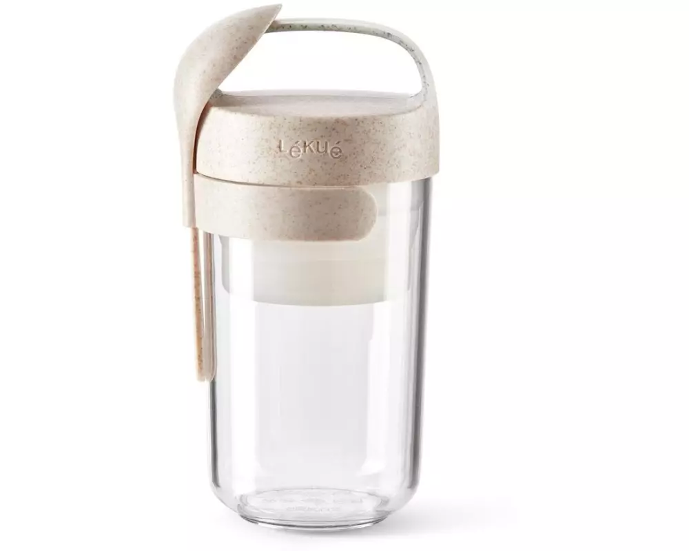 Lékué Smoothiebehälter To Go Organic 600 ml, Beige