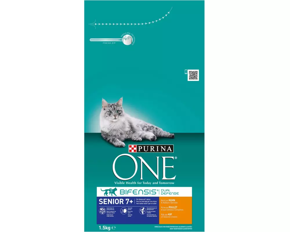 Purina ONE Trockenfutter Senior Huhn & Vollkorn, 1.5 kg