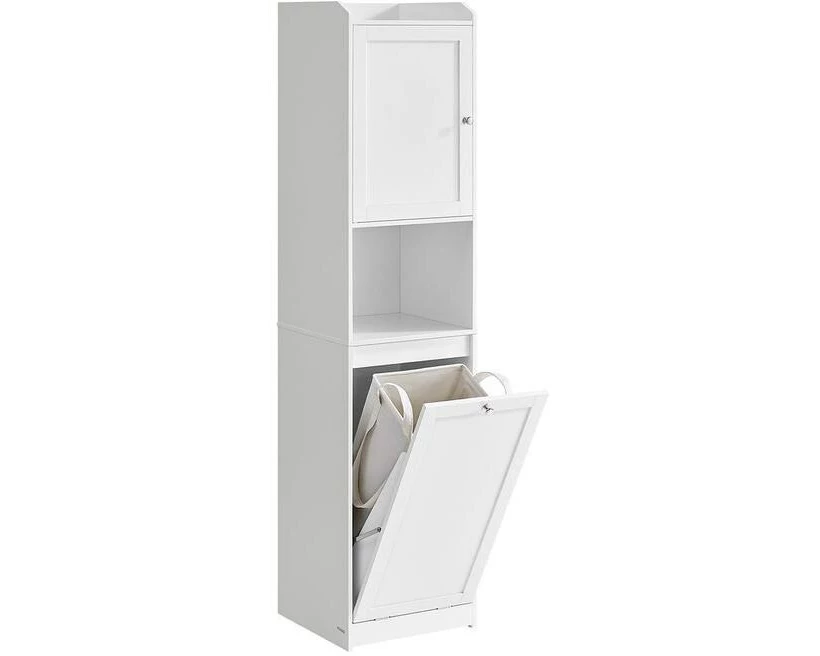 VASAGLE Badezimmerregal 40 x 170 cm, Weiss