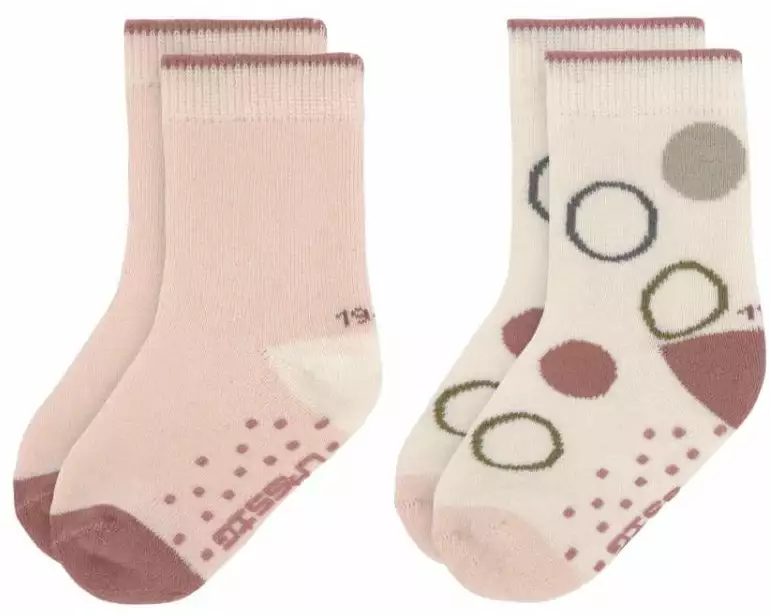 Lässig Antirutsch-Socken Anti Slip 2 Stk. Powder Pink / Gr. 19-22