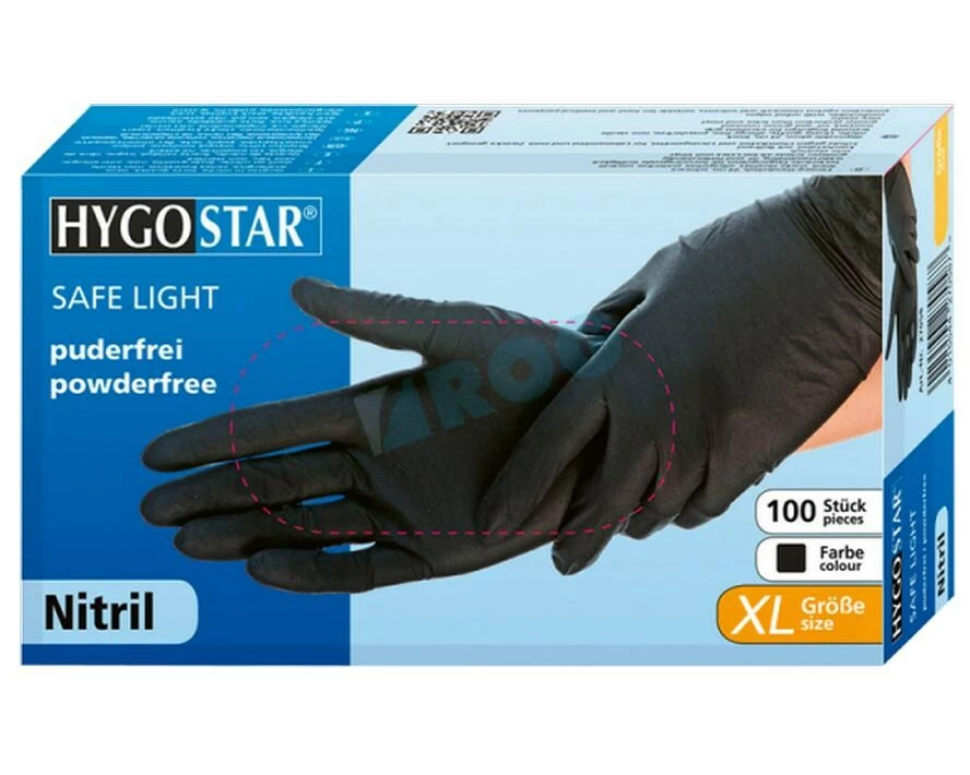 hygostar Safe Light Einweghandschuhe Nitril Grösse XL