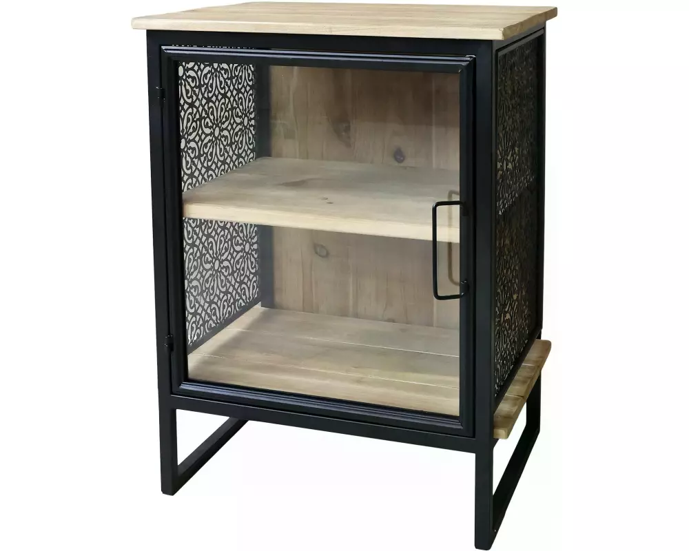 Chic Antique Beistelltisch Vence 65 x 49 x 36 cm, Nature/Schwarz