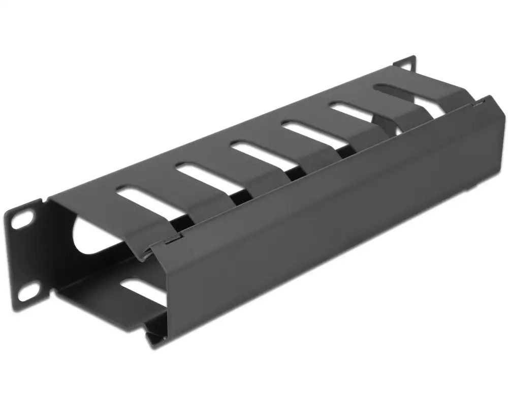 Delock Kabelführungspanel 1HE , Schwarz