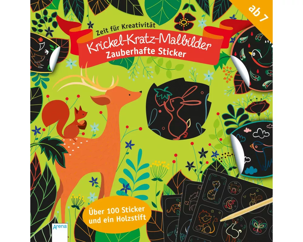 Krickel-Kratz-Malbilder / Krickel-Kratz-Malbilder. Zauberhafte Sticker