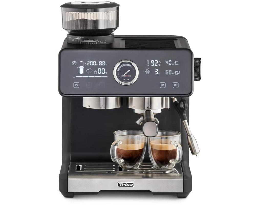 Trisa Siebträgermaschine Smart Barista Schwarz