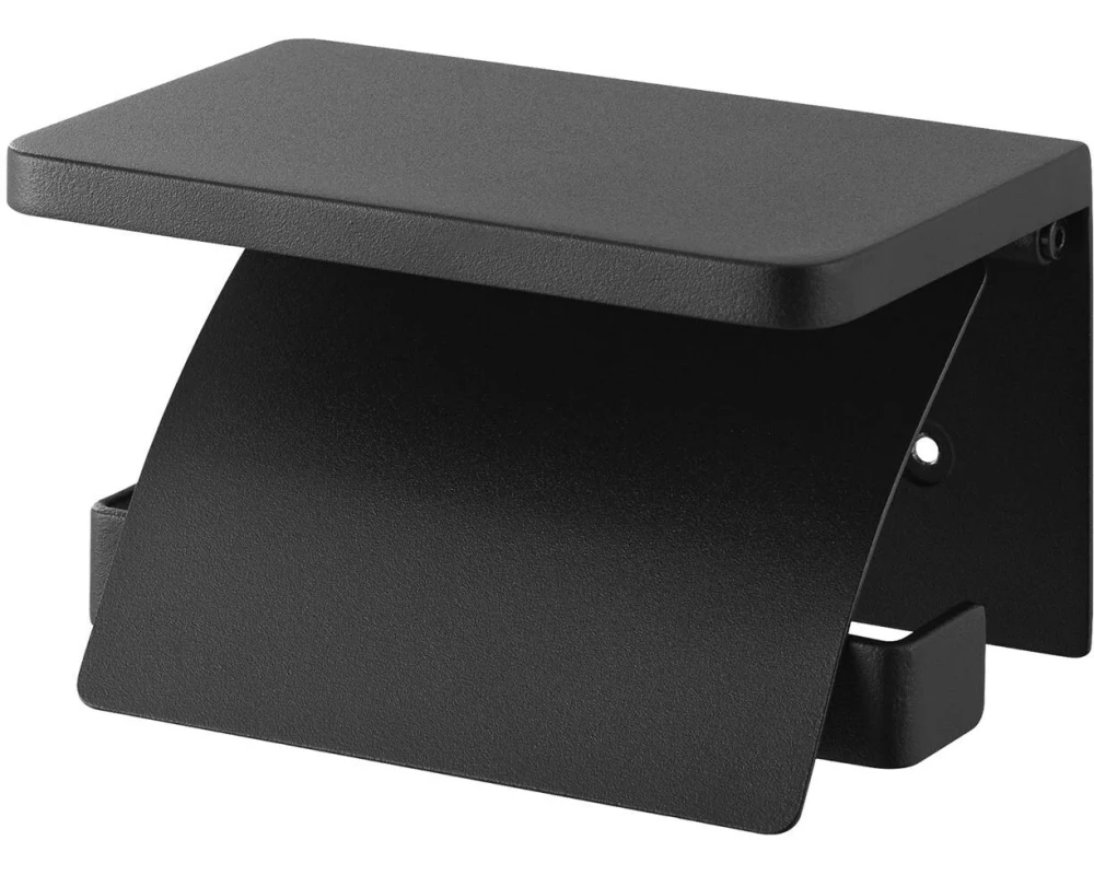 Yamazaki Toilettenpapierhalter Tower 14 x 12 x 8.5 cm, Schwarz