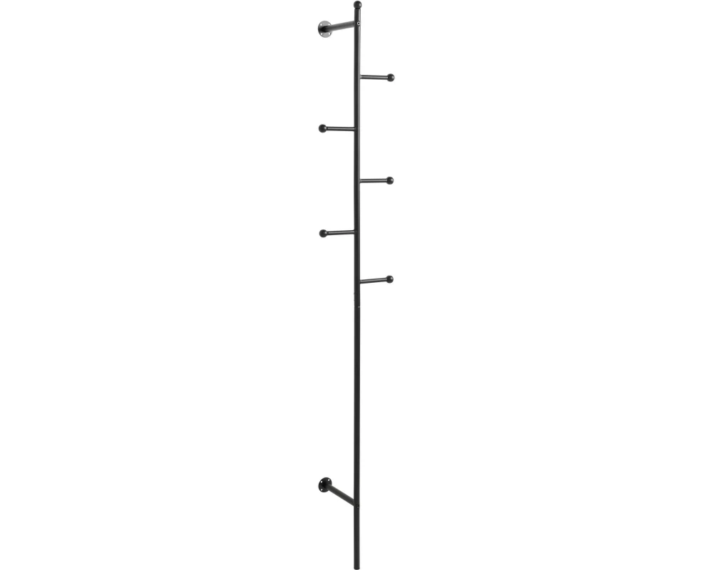 AC Design Garderobenständer Aspen Schwarz, 24.6 x 20.7 x 171.2 cm