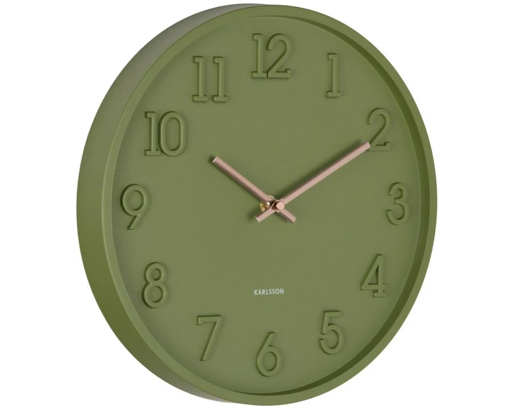 KARLSSON Wanduhr Calma 30 x 3.8 cm, Grün