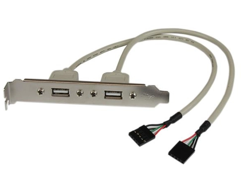 StarTech.com 2 Port USB A Female Slot Plate Adapter