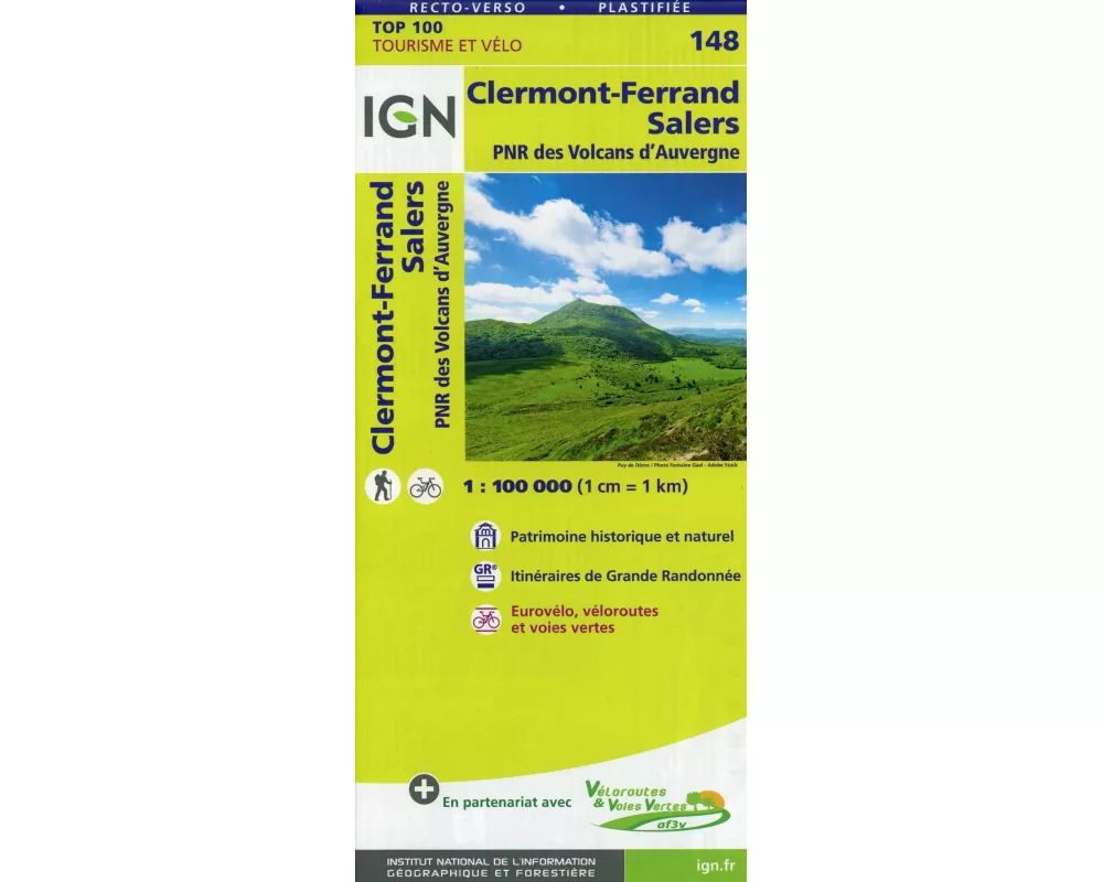 Clermont-Ferrand Salers 1:100 000