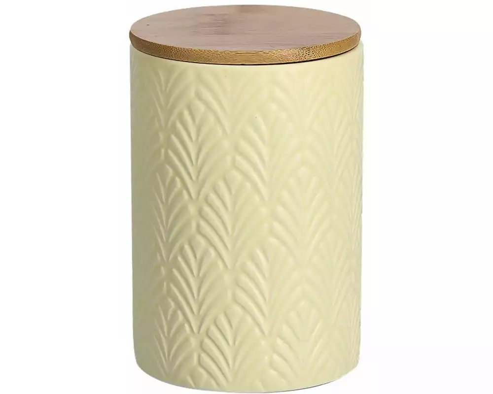 Zeller Present Vorratsdose Leaf 0.72 l, Hellgelb