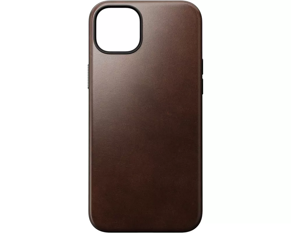 Nomad Back Cover Modern Leather Horween iPhone 15 Plus Schwarz