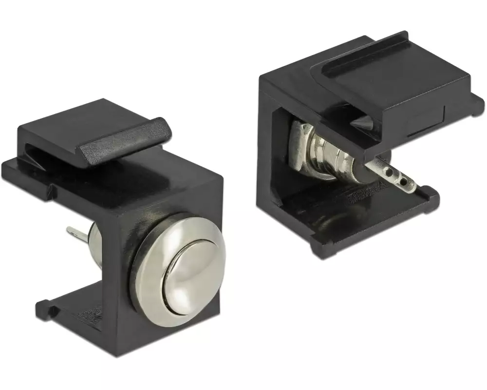 Delock Keystone-Modul Drucktaster Schwarz