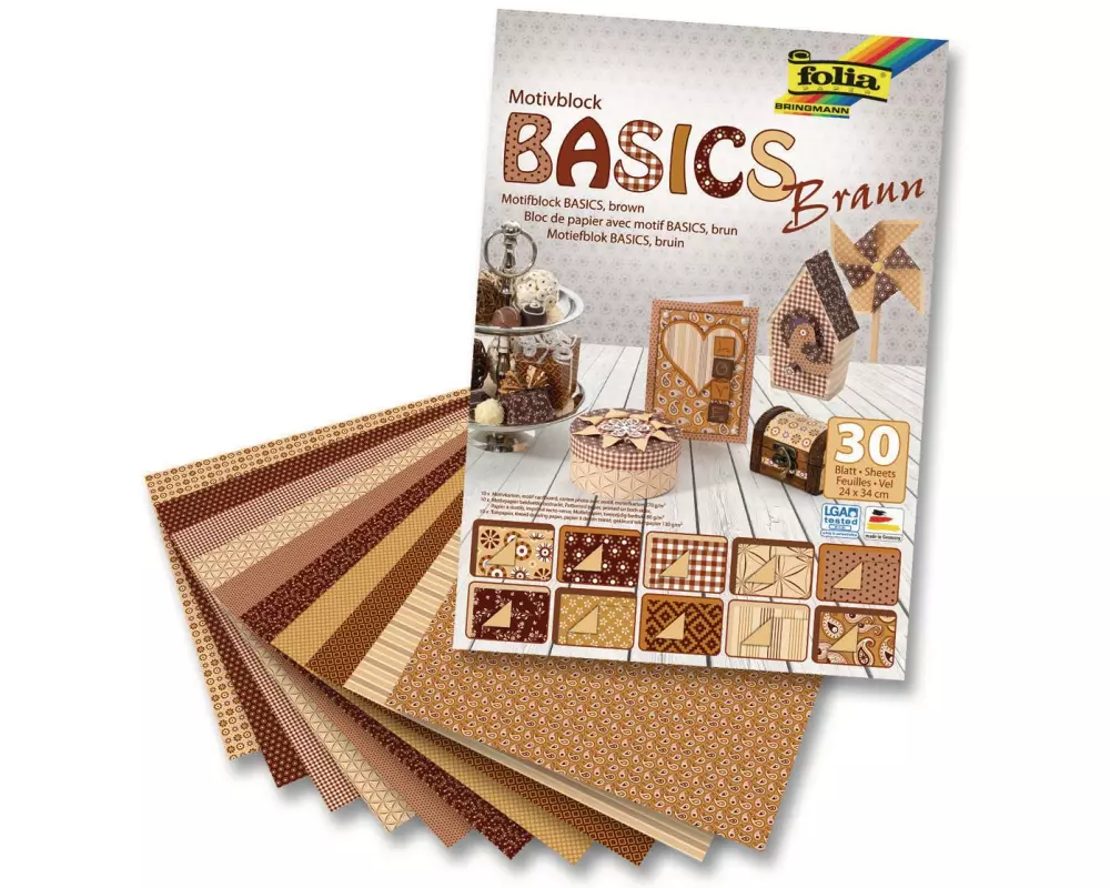 Folia Motivblock Basics Braun
