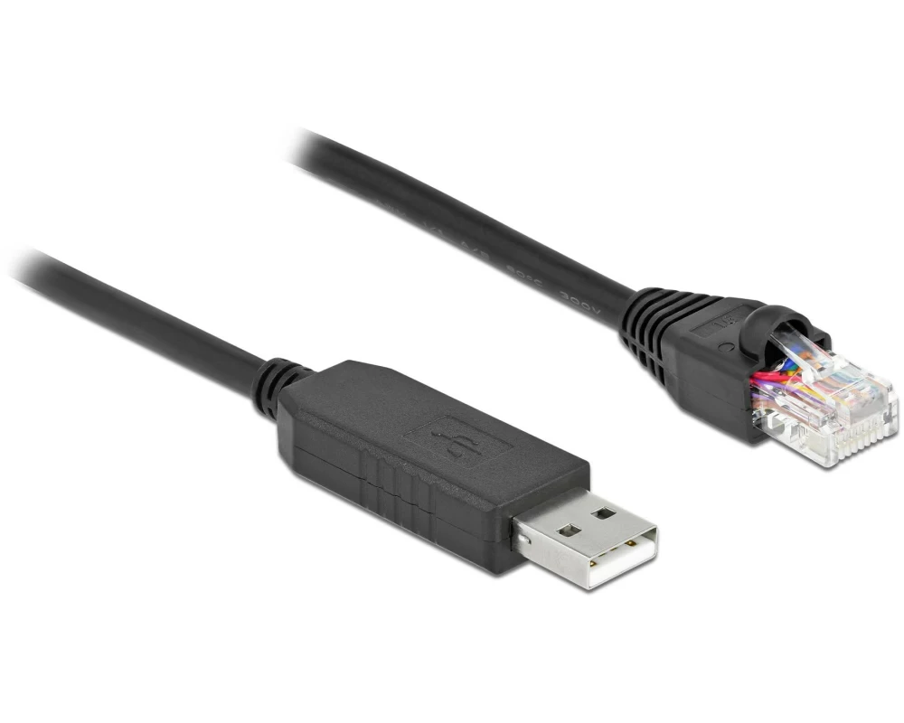 Delock Konsolenkabel USB-A zu RS-232 RJ45, 2 m