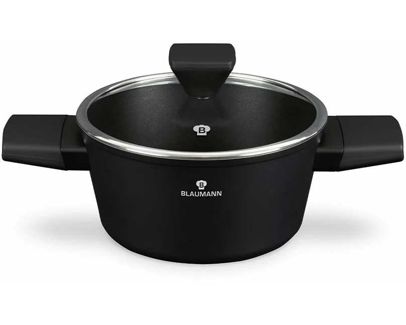 Blaumann Kochtopf mit Deckel Ø 20cm Black Silver Collection