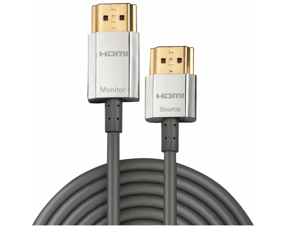 LINDY CROMO Video Cable, HDMI-HDMI M-M, 4.5m, grey, High Speed, active, with Ethernet