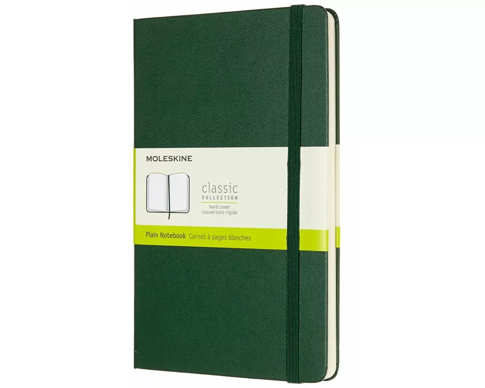 Moleskine Notebook L/A5, Plain, Hard Cover, Myrtle Green