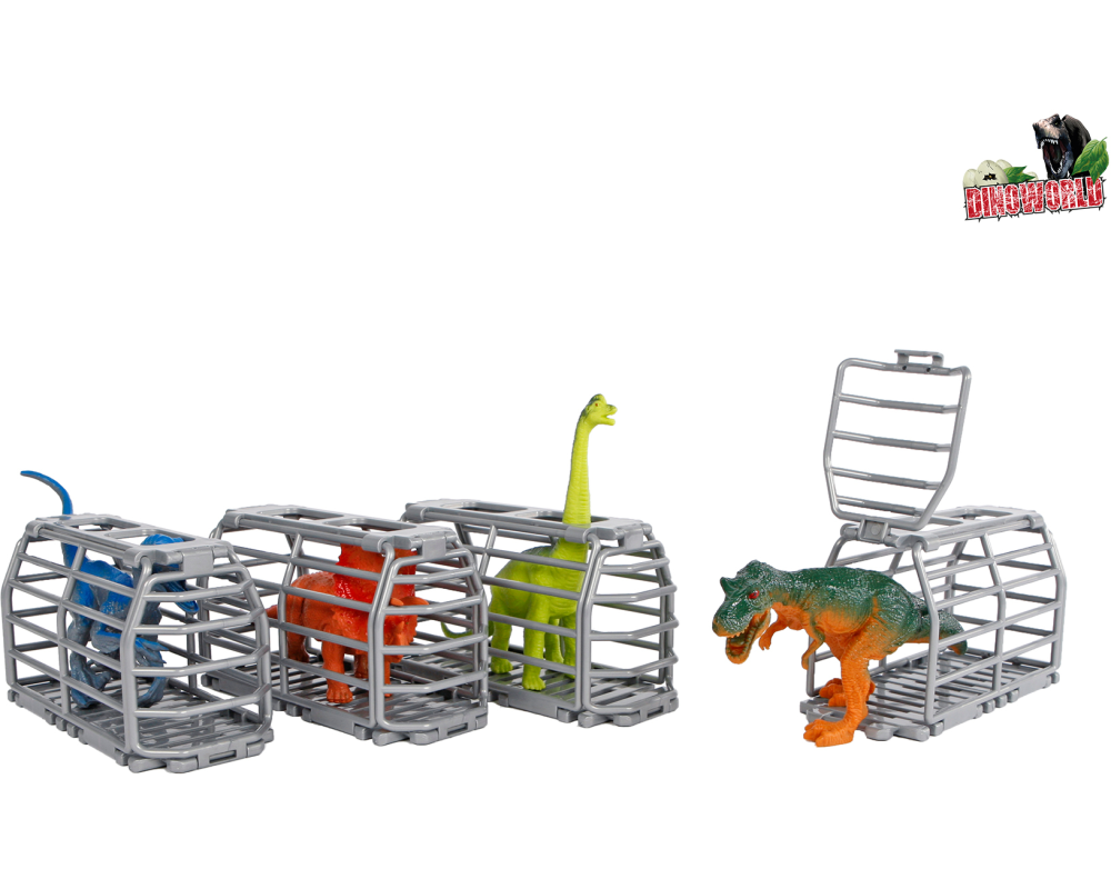 ROOST Dinoworld Dinosaurier 570373 ass., im Käfig 13.5x6x8cm