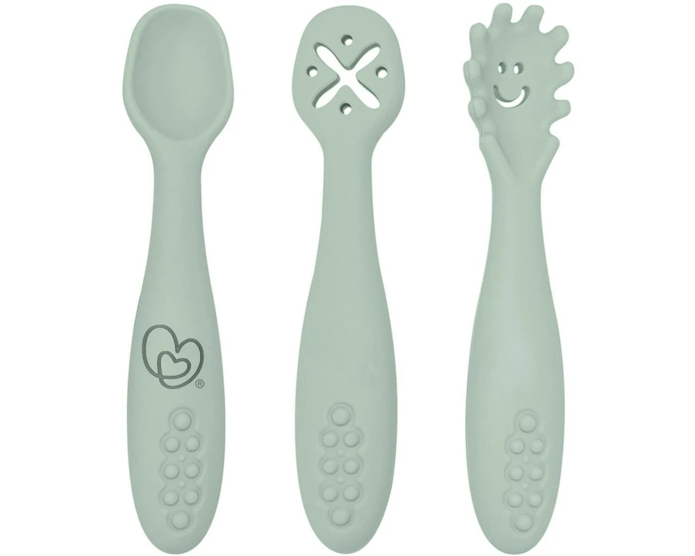 DREAMBABY Babybesteck 3-teilig Silikon Mint