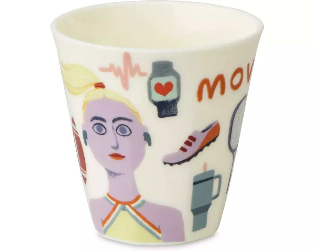 Koziol Trinkbecher Nora M Sisters Move 300 ml, 1 Stück, Mehrfarbig