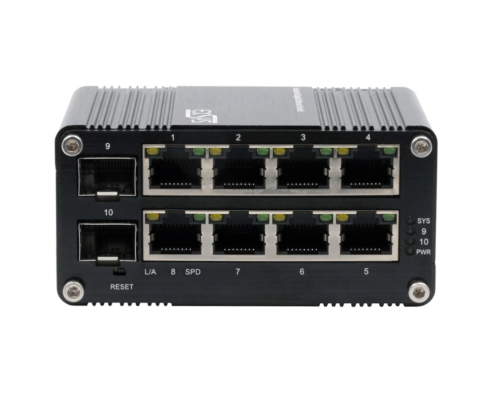 EXSYS EX-62035M-SFP 10-Port Industrial Gigabit Mini Switch, Web Managed
