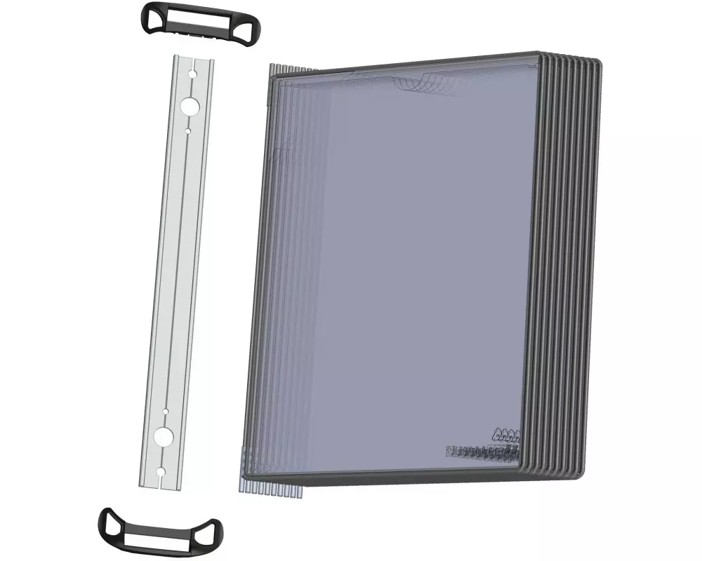 Tarifold Dokumentenhalter Wandelement T-Display Pro Schwarz