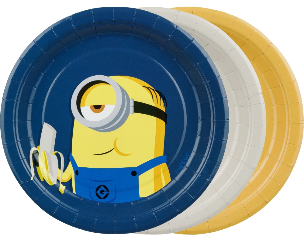 PARTYDECO Teller 18cm TPP109 Minions 6 Stück