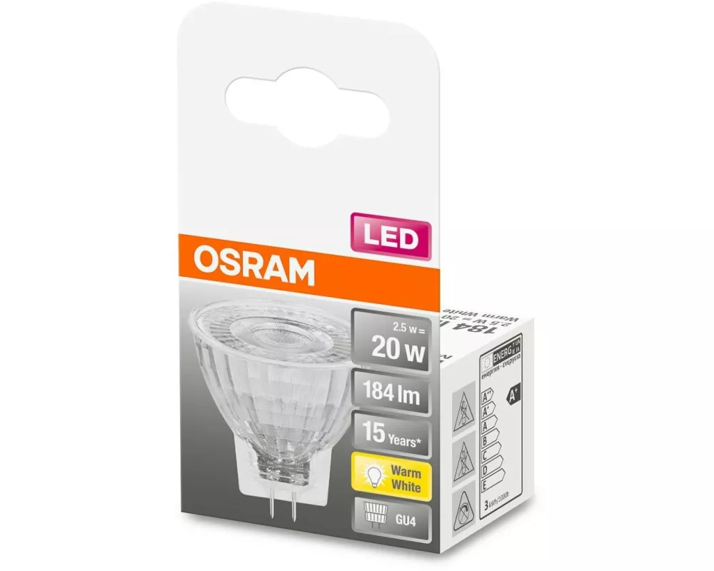 OSRAM Lampe Star MR11, 2.5W, GU4 Warmweiss (WW)