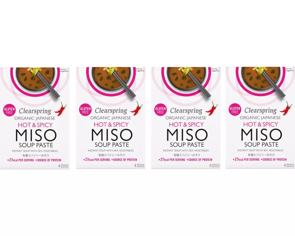 Clearspring Organic Misopaste scharf mit Meeresgemüse 4 x 15 g