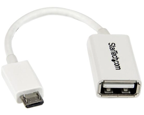 StarTech.com UUSBOTGW USB Kabel USB 2.0 0,127 m Micro-USB B USB A Weiß