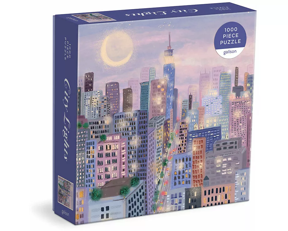 City Lights 1000 Pc Puzzle In a Square box