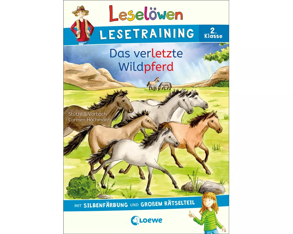 Leselöwen Lesetraining 2. Klasse - Das verletzte Wildpferd