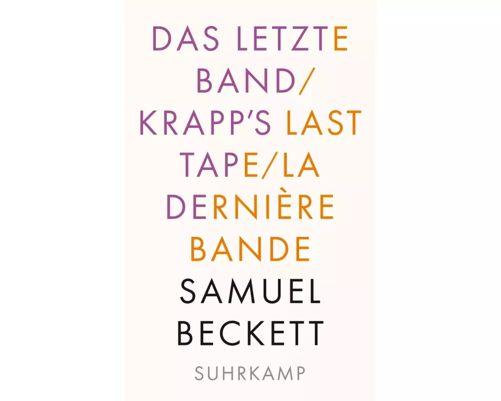 Das letzte Band. Krapp's Last Tape. La dernière bande