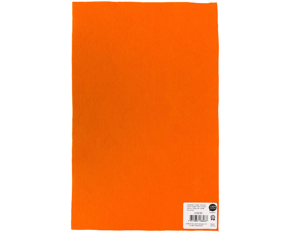 I AM CREATIVE Bastelfilz 20x30cmx1mm 4102.03 orange