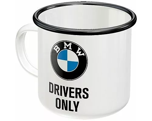Emaille-Becher. BMW / Drivers Only