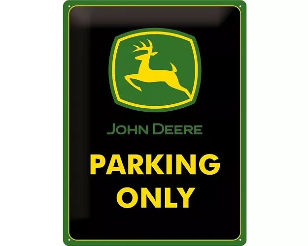 Blechschild. John Deere / Parking Only