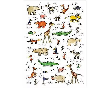 Geschenkpapier. mit Tieren