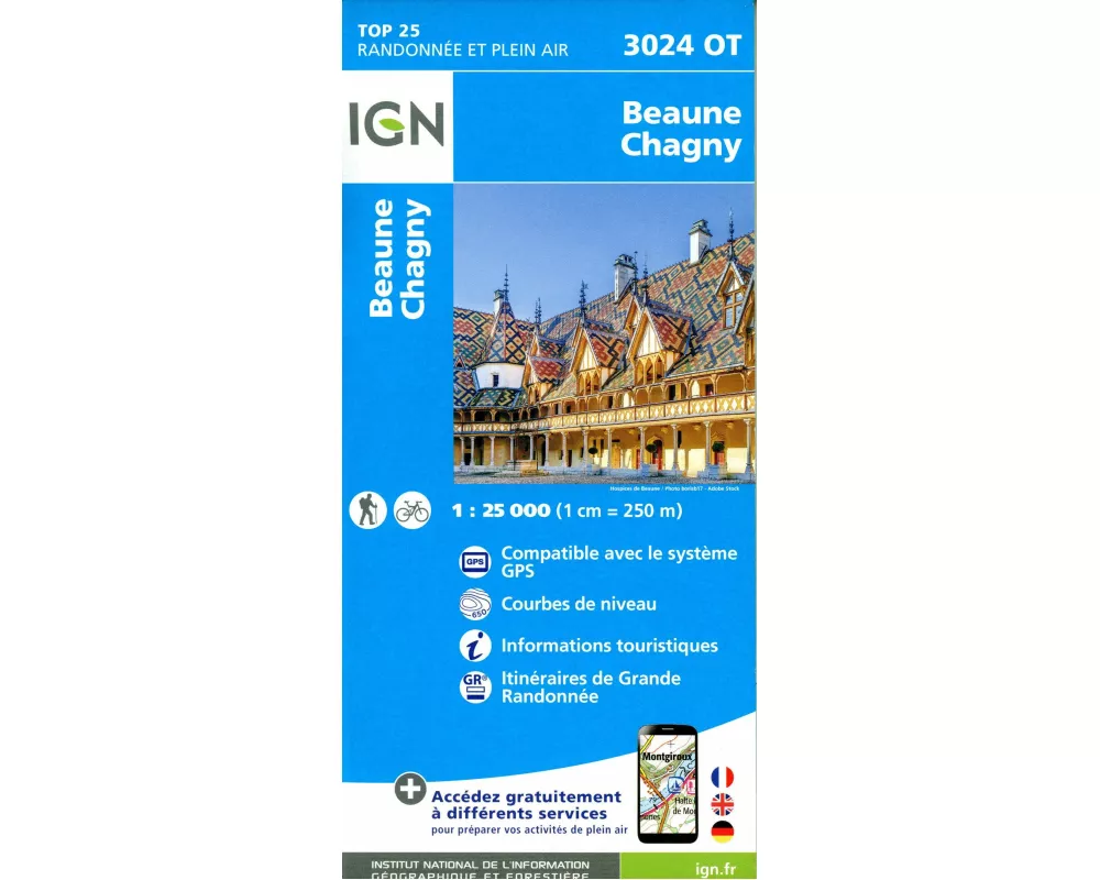 Beaune Chagny 1:25 000